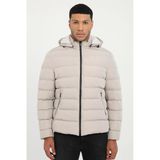 Taş Slim Fit Şişme Kapüşonlu Erkek Mont