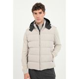Taş Slim Fit Şişme Kapüşonlu Erkek Yelek Mont