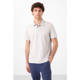 Taş Standart Kalıp Basic Polo Yaka Erkek T-Shirt - 87748