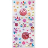 Taş Sticker Karışık Renkli Yapışkanlı Saç , Yüz Ve Tırnak Taşı Işıltılı Parlak