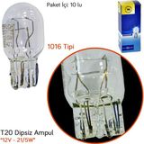 TAS Süperlight 12V T20 Ampul Büyük Dipsiz 21/5W (1016 Tipi) (7515 Md.) SL3121 (10 lu)