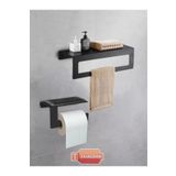 TASAGRAM Metal Banyo Havlu Askılığı Ve Tuvalet Kağıdı Askılığı 2'li Set