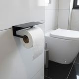 Tasagram Metal Banyo Wc Kağıt Rulo Peçetelik, Tuvalet Peçete Askılığı Tuvalet Kağıt 3 Basımlık - Siyah