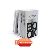 TASAGRAM Siyah Book Yazı Desenli Model Kitap Desteği - Dekoratif Estetik Kitap Tutucu