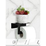 Tasagram Tuvalet Kağıtlığı, WC Kağıtlık, Tuvalet Kağıdı Askısı, Telefon Raflı - 15cmx7cm - Siyah