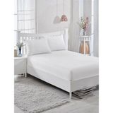 Taşan Tekstil Çift Kişilik Lastikli Penye Çarşaf Beyaz - 160X200