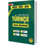 Tasarı Eğitim Yayınları Tasarı Yayınları Ales Dgs Meb-Ags Sözel Yetenek Türkçe Konu Anlatımlı