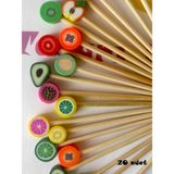 Tasarı Mağazası 20 Adet Dekoratif Karışık Meyveli Pasta Kürdanı 6 cm - Meyveli Kokteyl Kürdanı