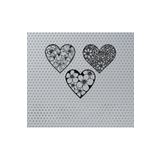 Tasarım Ahşap Dekoratif Çiçekli Kalp Tasarımı (3'lü Set) Siyah 100 x 150