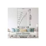 Tasarım Ahşap Dekoratif Hamak ve Palmiye Ağacı Tasarımı Siyah 80 x 120