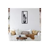 Tasarım Ahşap Özgürlük Heykeli Silüet Tablo Siyah 50 x 70