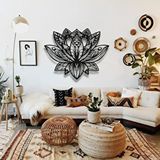 Tasarım Aksesuarım Lotus Çiçeği Metal Duvar Dekoru
