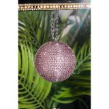 TASARIM ARABAM ATİKE ELİF AKIN 7 Cm Pembe Disco Topu Dikiz Süsü