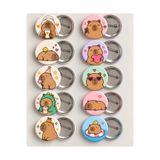 Tasarım Capybara İğneli Yaka Rozeti (10 Adet)