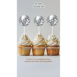 Tasarım Disko Topu Temalı Cupcake Süsü Pasta Süsü Doğum Günü Süsü 20 adet