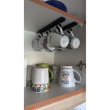 Tasarım Dolap İçi Düzenleyici Kancalı Fincan ve Kupa Bardak Askısı Modern Şık Organizer