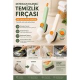 Tasarım Evi 1 Adet Çok Amaçlı Deterjan Hazneli Pratik El Temizlik Fırçası | Ayakkabı Bot Temizleme Yıkama Fırçası - Çok Renkli