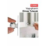 Tasarım Evi 1 Adet Çok Amaçlı Kristal Topuz Kendinden Yapışkanlı Çekmece Kulpu Yapışkan Askı Tutucu Düzenleyici