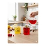 Tasarım Evi 2'li Good Morning Borosilikat Kare Cam Bardak 250 ml 2 Adet