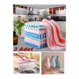 Tasarım Evi 3 Adet Mikrofiber Yumuşak Dokulu Temizlik Bezi 30*30 Cm Mutfak Bezi Leke Tutmaz Koku Yapmaz