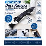 Tasarım Evi Çok Özellikli Silikon Spatula ve Derz Kazıyıcı Boya Temizleme Bıçağı 1 Adet Kullanışlı