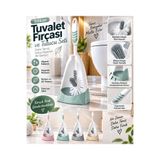 Tasarım Evi Dekoratif Silikon Tuvalet Fırçası Seti – Kaymaz Saplı, Leke Tutmayan Pratik Banyo Temizleyici