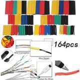 Tasarım Evi Makaron Set Isı ile Daralan Kablo Seti 164 Parça Isı Shrink 8 Boy - 164pcs