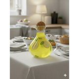 Tasarım Evi Mantar Kapaklı Cam Sürahi & Yağdanlık - (1600-1750 ml ) Xxl Dev Boy Tasarım Karaf - Şeffaf