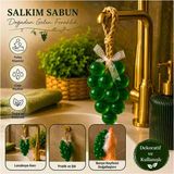 Tasarım Evi Salkım Sabun Üzüm Şekilli Dekoratif El ve Banyo Sabunu Ipli Asılabilir - Yeşil
