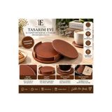 Tasarım Evi Suni Deri Bardak Altlığı Çay Kahve Içecek Altlığı Masaüstü Ofis Masa Aksesuarı Bardaklık Altlık - Kahverengi