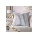 Tasarım Gri Peluş Kırlent Kılıfı 43X43 Cm Yumuşak Dokulu Dekoratif Koltuk Yastık Kılıfı