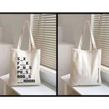 Tasarım Kalın Kanvas, Rips Tote Bag Bez Çanta, Pinterest Çanta, Kitap Çantası, Y2k Çanta - 10D-Krem