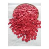 Tasarım Kırmızı Renk 2 Cm Çapında Polyester Düğme 20 Adet.