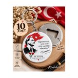 Tasarım Minikutunuz 24 Kasım Atatürk Temalı Öğretmenler Günü Hediyesi 10 Adet Açacaklı Anahtarlık