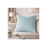 Tasarım Mint Peluş Kırlent Kılıfı 43x43 cm Yumuşak Dokulu Dekoratif Koltuk Yastık Kılıfı