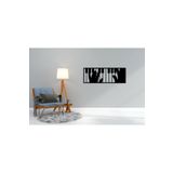 Tasarım Müzik Temalı Piyano Tuşları Ahşap Duvar Dekoru Siyah 80 x 120