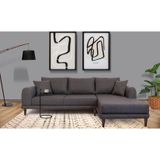 Tasarım Nero Köşe Koltuk, Koyu Gri, 250X160, Sağ Köşe