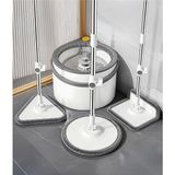 Tasarım Otomatik 360° Döner Mop ve Temizlik Seti, 3 Başlıklı Paspas Mop