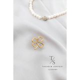 Tasarım Sentezi Broş Metal Rozet Yonca Mini Yaprak Şans Gold Yaka Kıyafet Şapka Takı Aksesuar Cloverleaf Brooch