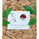 Tasarım Sentezi Rozet Metal Broş Yaka Okul Çantası Kıyafet Şapka Takı Aksesuar Pokemon Poke Topu Çizgi Film Pikachu - Renkli