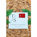 Tasarım Sentezi Rozet Metal Broş Yaka Okul Çantası Kıyafet Şapka Takı Aksesuar Türk Bayrağı Ay Yıldız Sancak Rosette