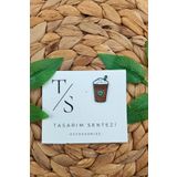 Tasarım Sentezi Rozet Metal Broş Yaka Okul Çantası Kıyafet Takı Aksesuar Kahve Starbucks Coffee Java Chip Chocolate