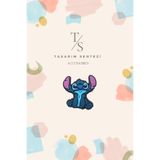 Tasarım Sentezi Rozet Silikon Broş Stitch Lilo Mavi Stiç Koala Yaka Çanta Kıyafet Şapka Aksesuar