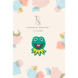 Tasarım Sentezi Rozet Silikon Broş The Muppet Show Kurbağa Kermit Yaka Çanta Kıyafet Şapka Aksesuar