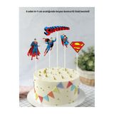 Tasarım Superman Doğum Günü Pasta Süsü Doğum Günü Süsü