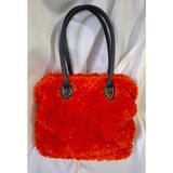 Tasarım Teddy Peluş Omuz Çantası - 51R-Turuncu