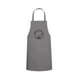 Tasarım Trend Bıyıklı Chef Baskılı Chef Mutfak Önlüğü Gri