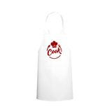 Tasarım Trend Chef Şapkası & Cook Yazı Tasarım Özel Baskılı Chef Mutfak Önlüğü Beyaz