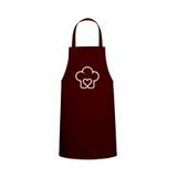 Tasarım Trend Chef Şapkası Ve Kalp Özel Baskılı Chef Mutfak Önlüğü Bordo