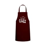 Tasarım Trend Chef Yazılı Özel Baskılı Chef Mutfak Önlüğü Bordo